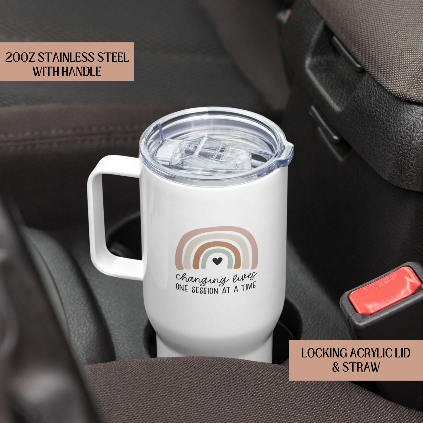 CHANGING LIVES TUMBLER WITH HANDLE