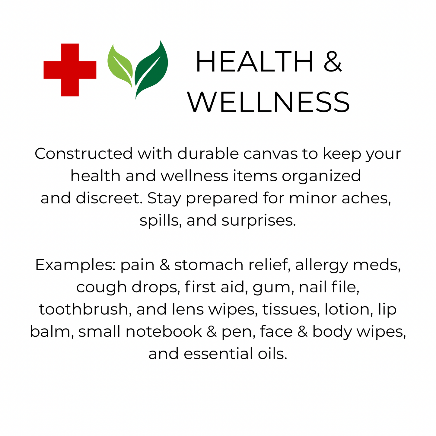 HEALTH & WELLNESS ESSENTIALS POUCH