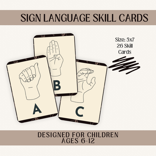 SIGN LANGUAGE SKILL CARDS