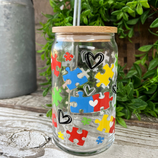 AUTISM GLASS CUP