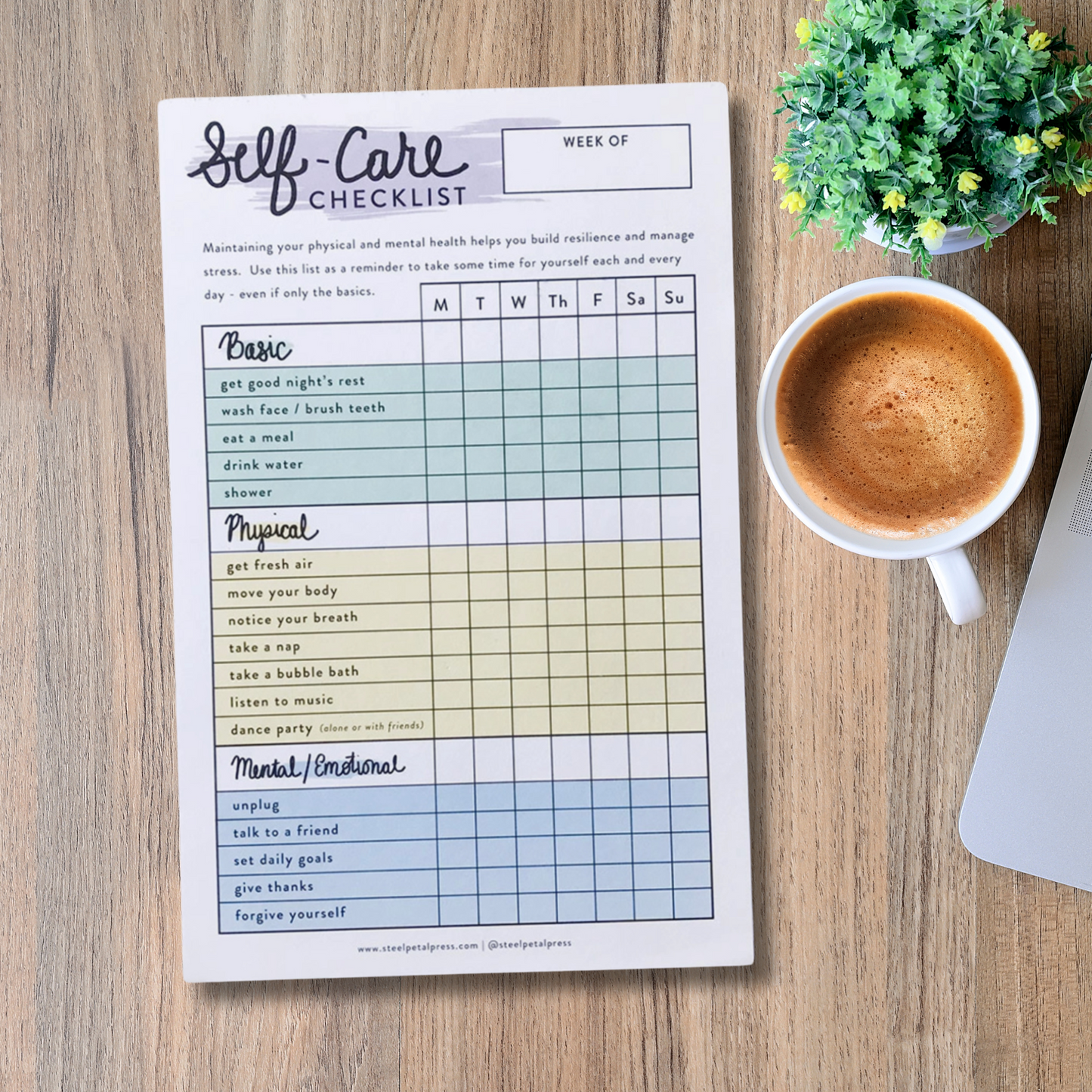 SELF-CARE NOTEPAD