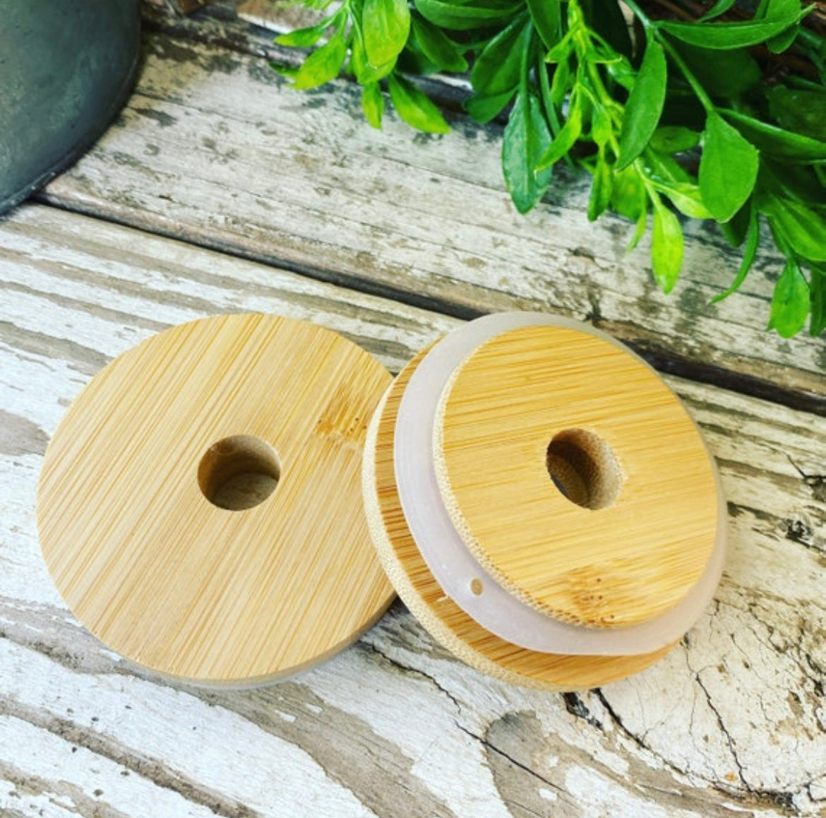 Set of 2 Bamboo Lids