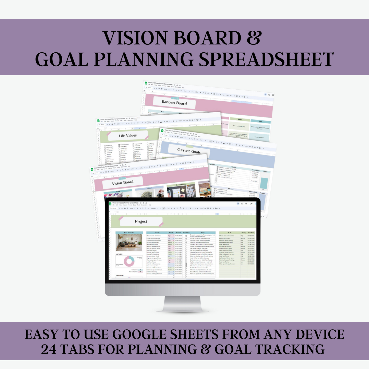 ULTIMATE VISION AND GOALS PLANNER SPREADSHEET