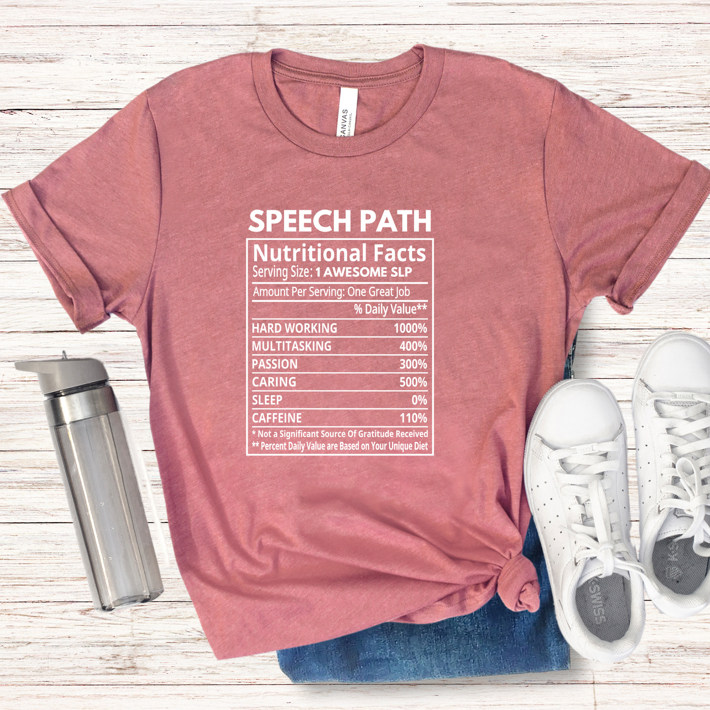 SPEECH PATH NUTRITION FACTS SHIRT
