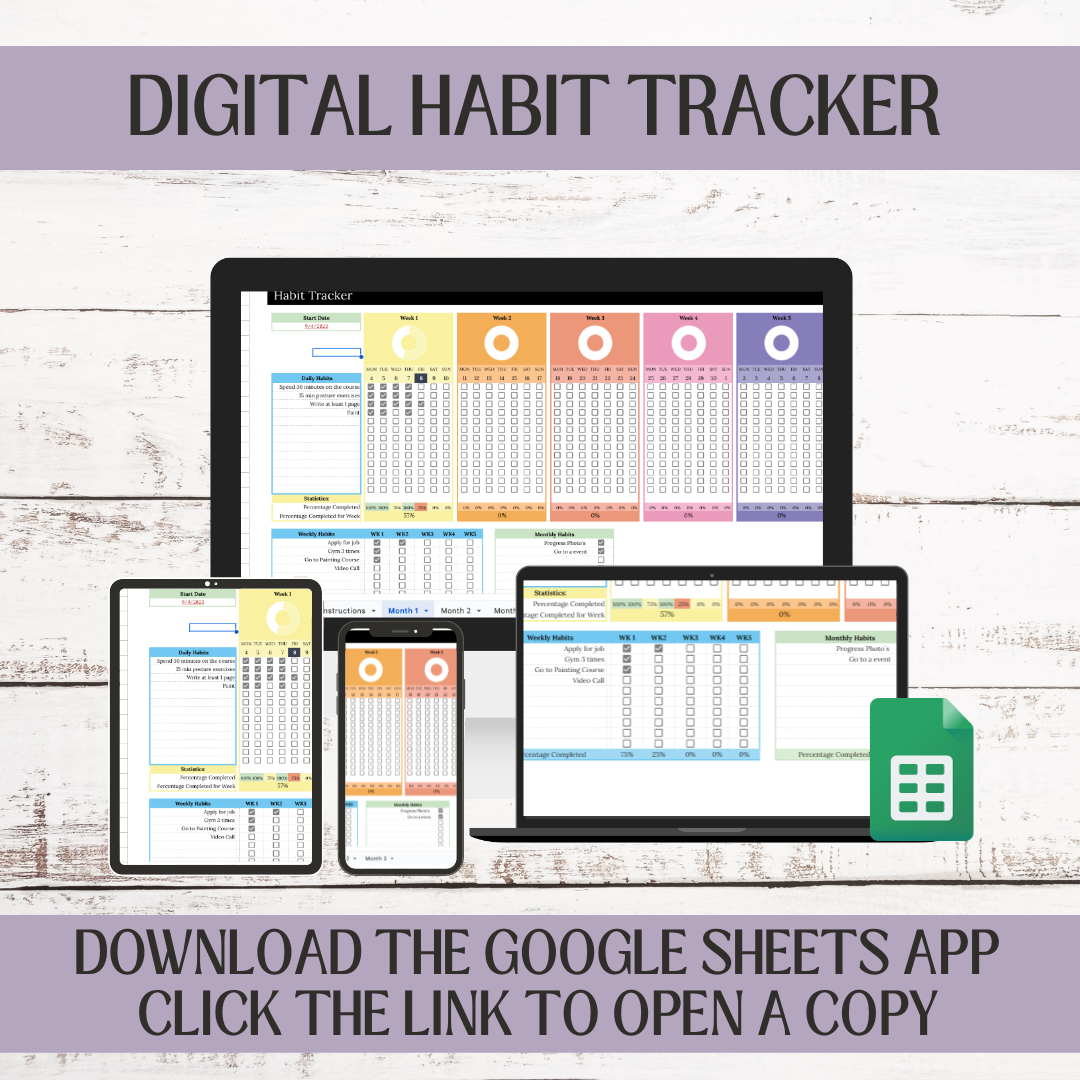 DIGITAL MONTHLY HABIT TRACKER