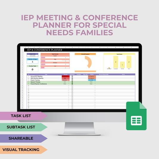 IEP MEETING & CONFERENCE PLANNER FOR SPECIAL NEEDS PARENTS