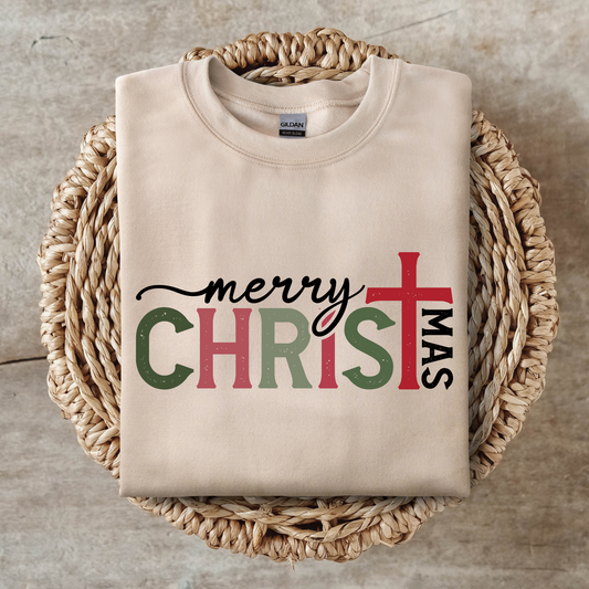 CHRISTMAS CROSS SWEATSHIRT